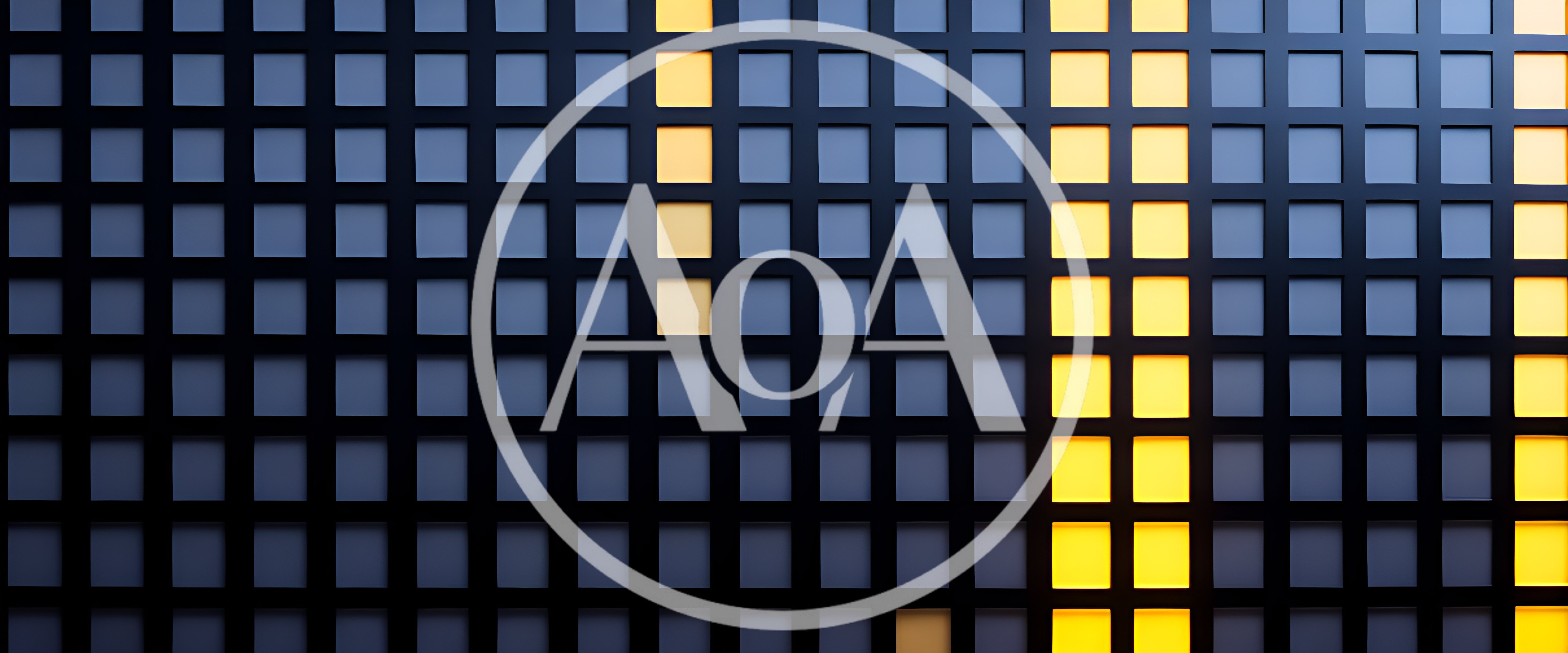 Abstract Digital Grid With Glowing Yellow Light Columns