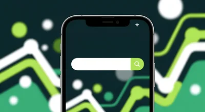 Smartphone Displaying A Search Bar Interface