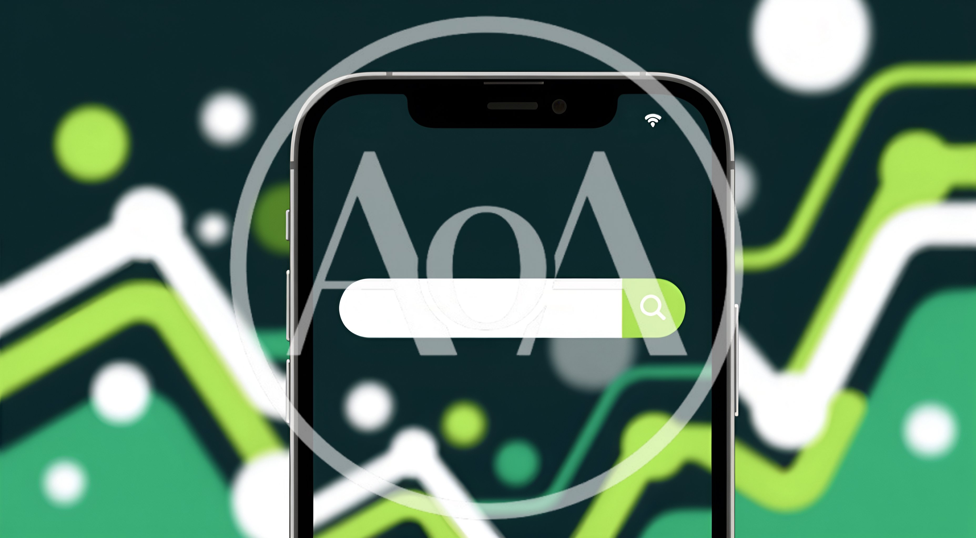 Smartphone Displaying A Search Bar Interface