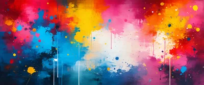 Abstract Colorful Watercolor Paint Splatter Background