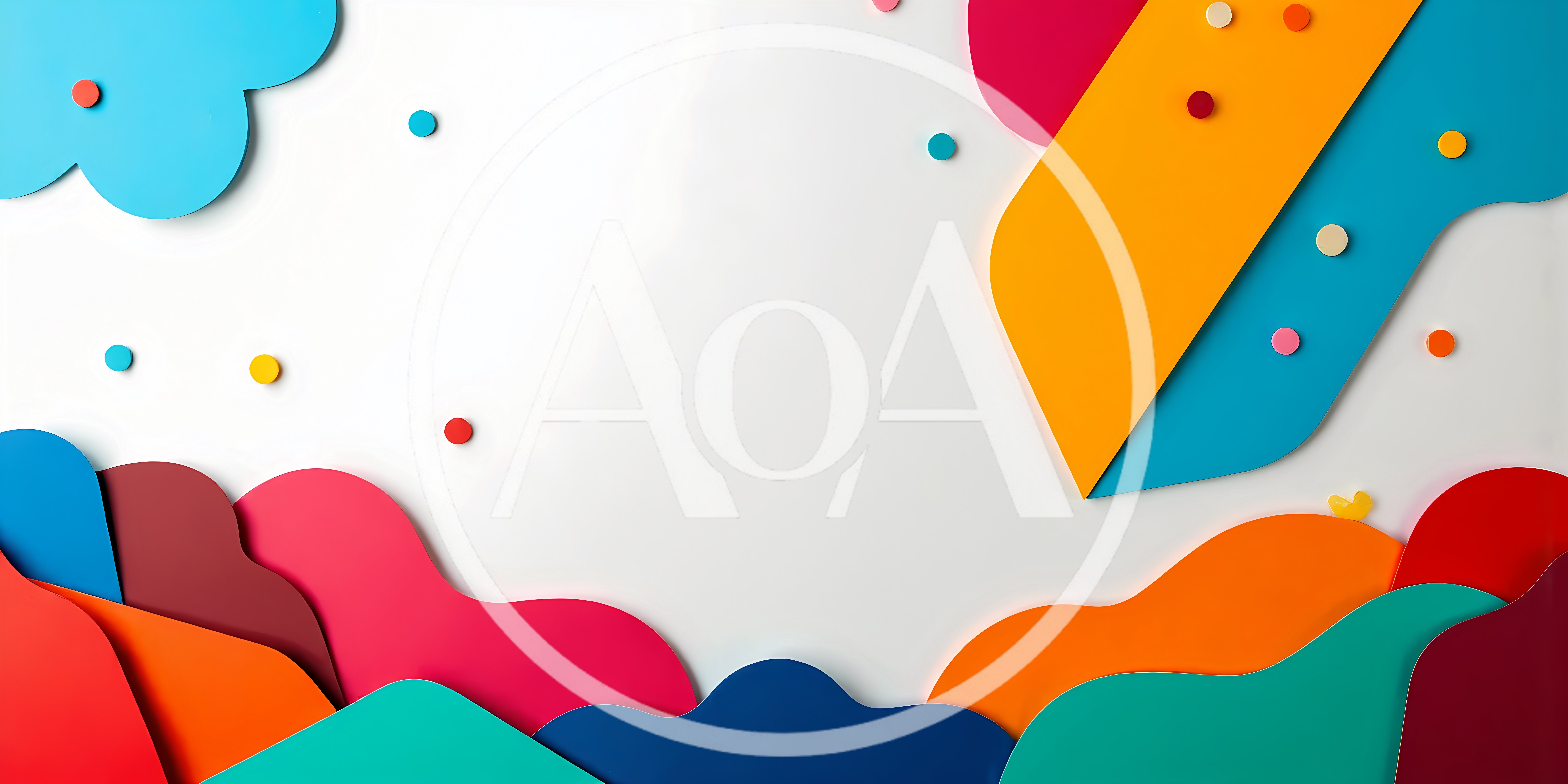 Abstract Paper Cutout Background With Colorful Shapes