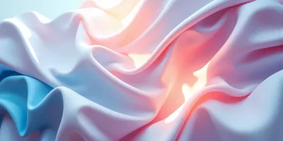 Abstract Flowing Fabric With Soft Pastel Lighting