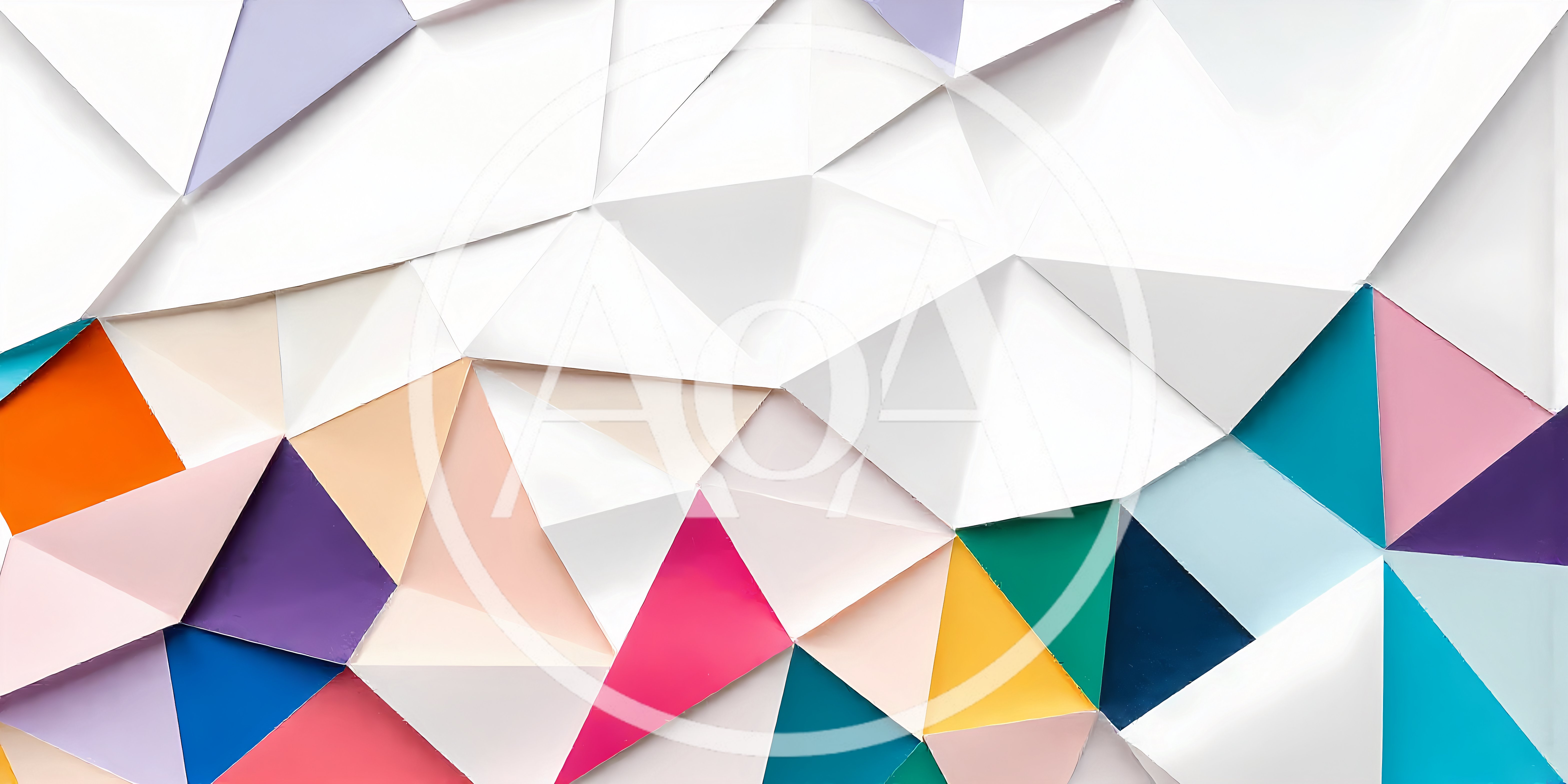 Abstract Geometric Low Poly Background With Colorful Triangles