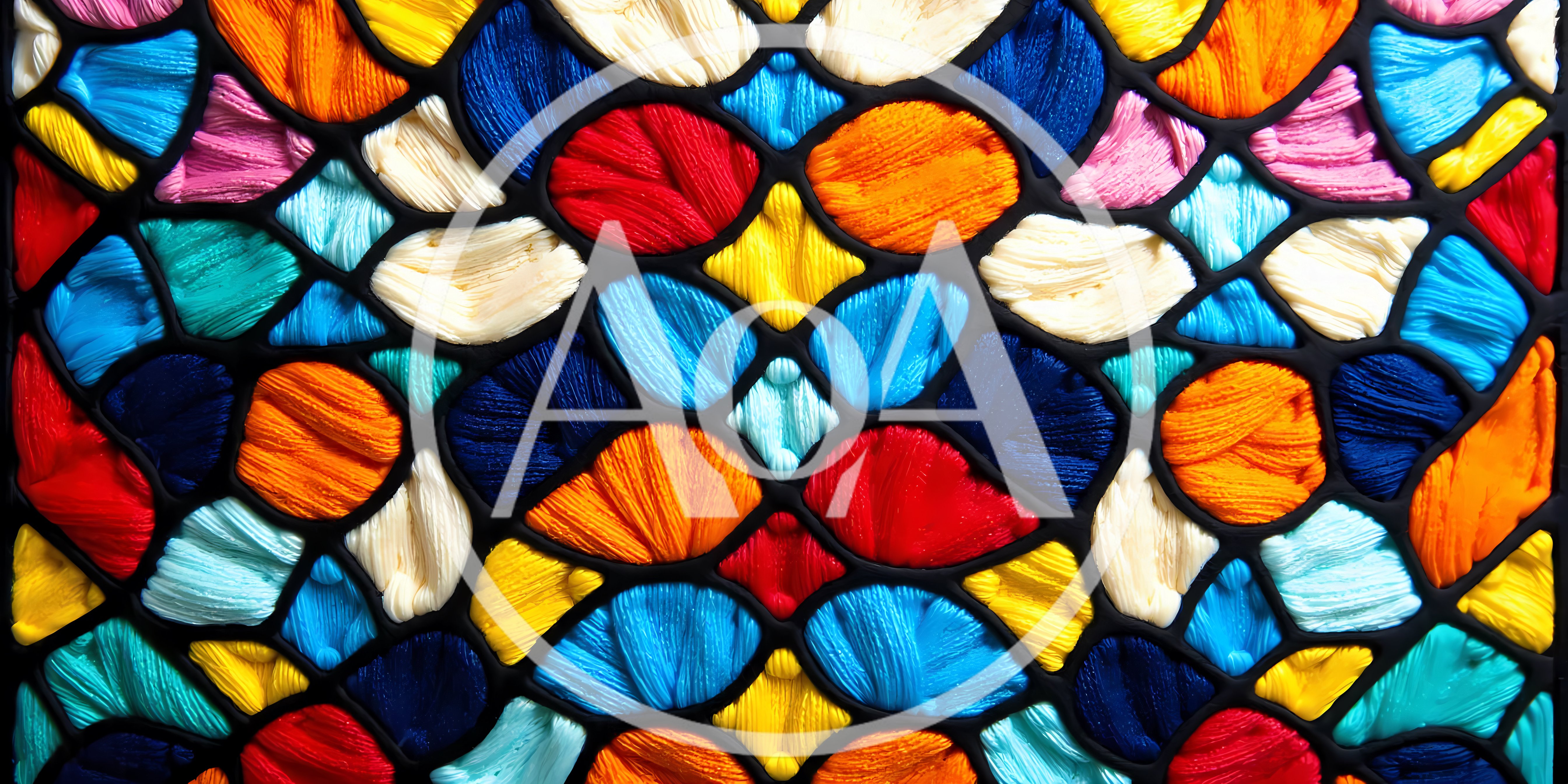 Colorful Abstract Yarn Mosaic Pattern