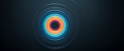 Abstract Concentric Circles With Vibrant Rainbow Color Gradient