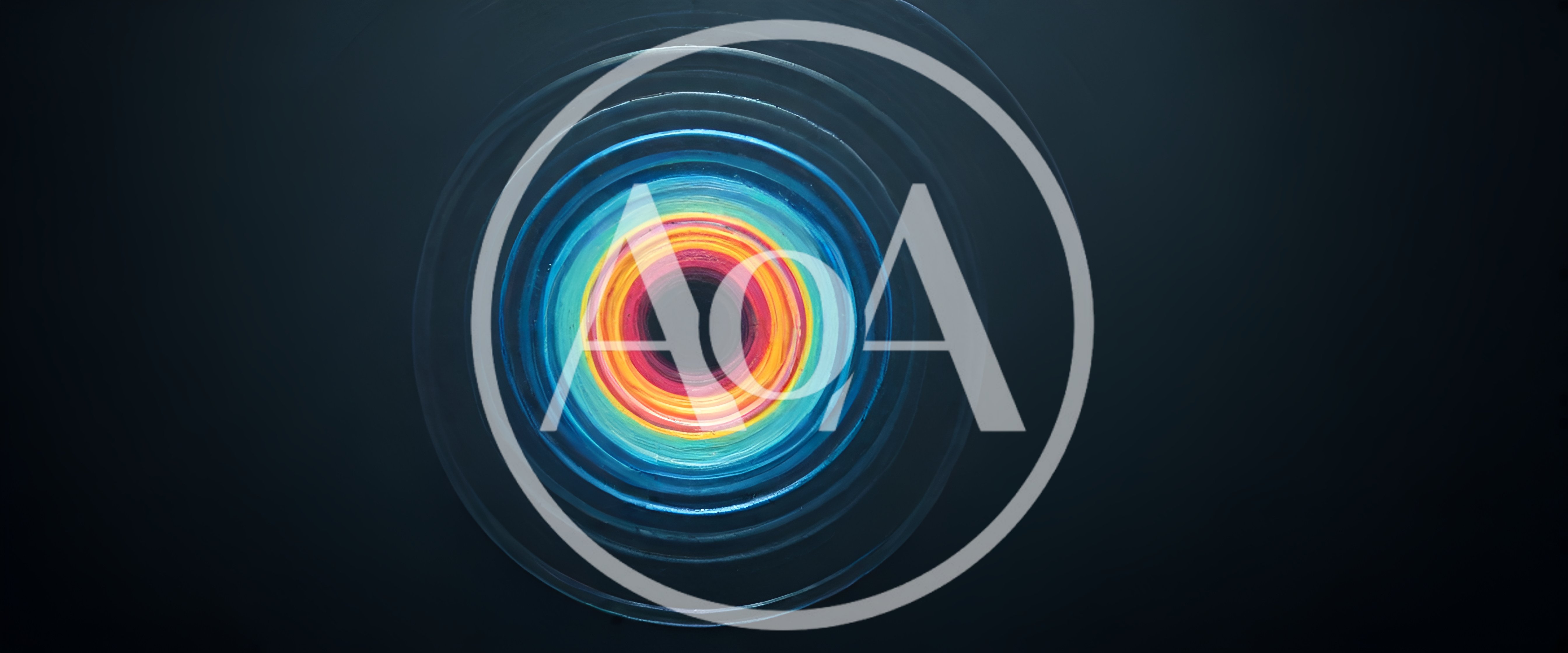Abstract Concentric Circles With Vibrant Rainbow Color Gradient