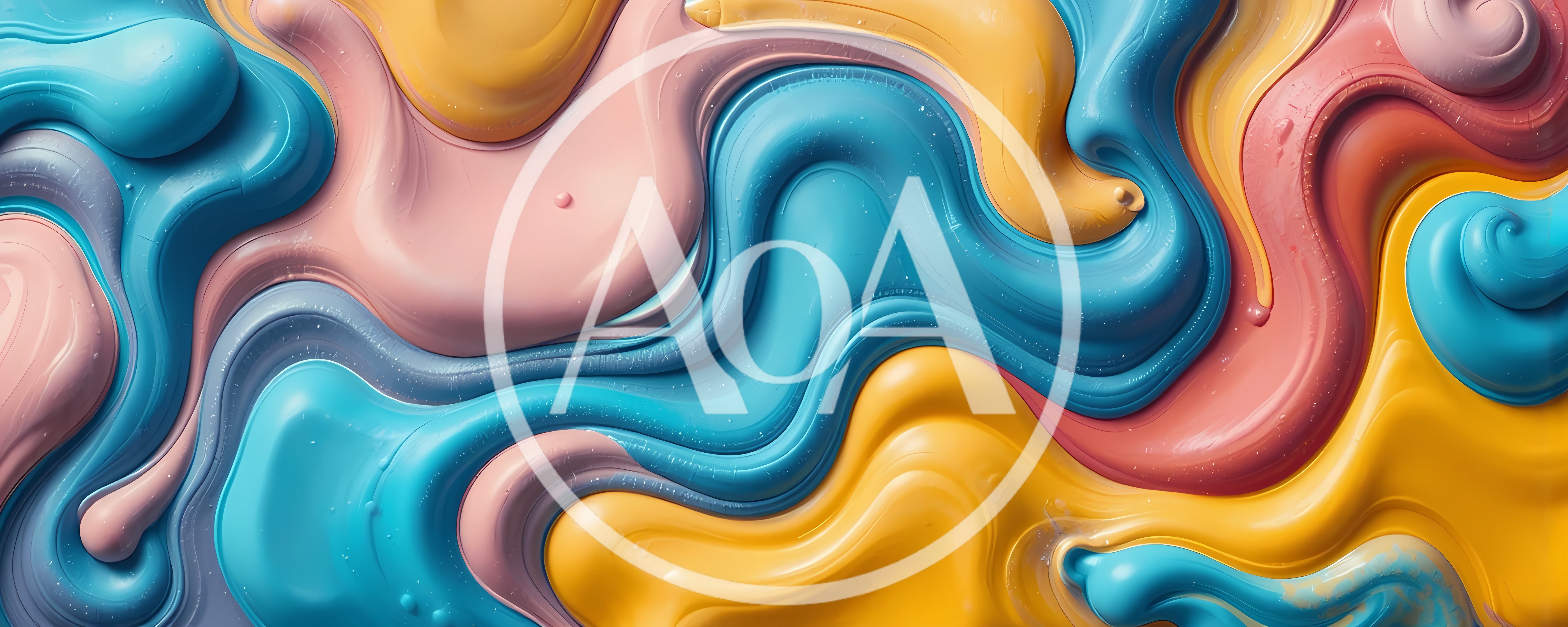 Abstract Swirling Liquid Paint Texture Background