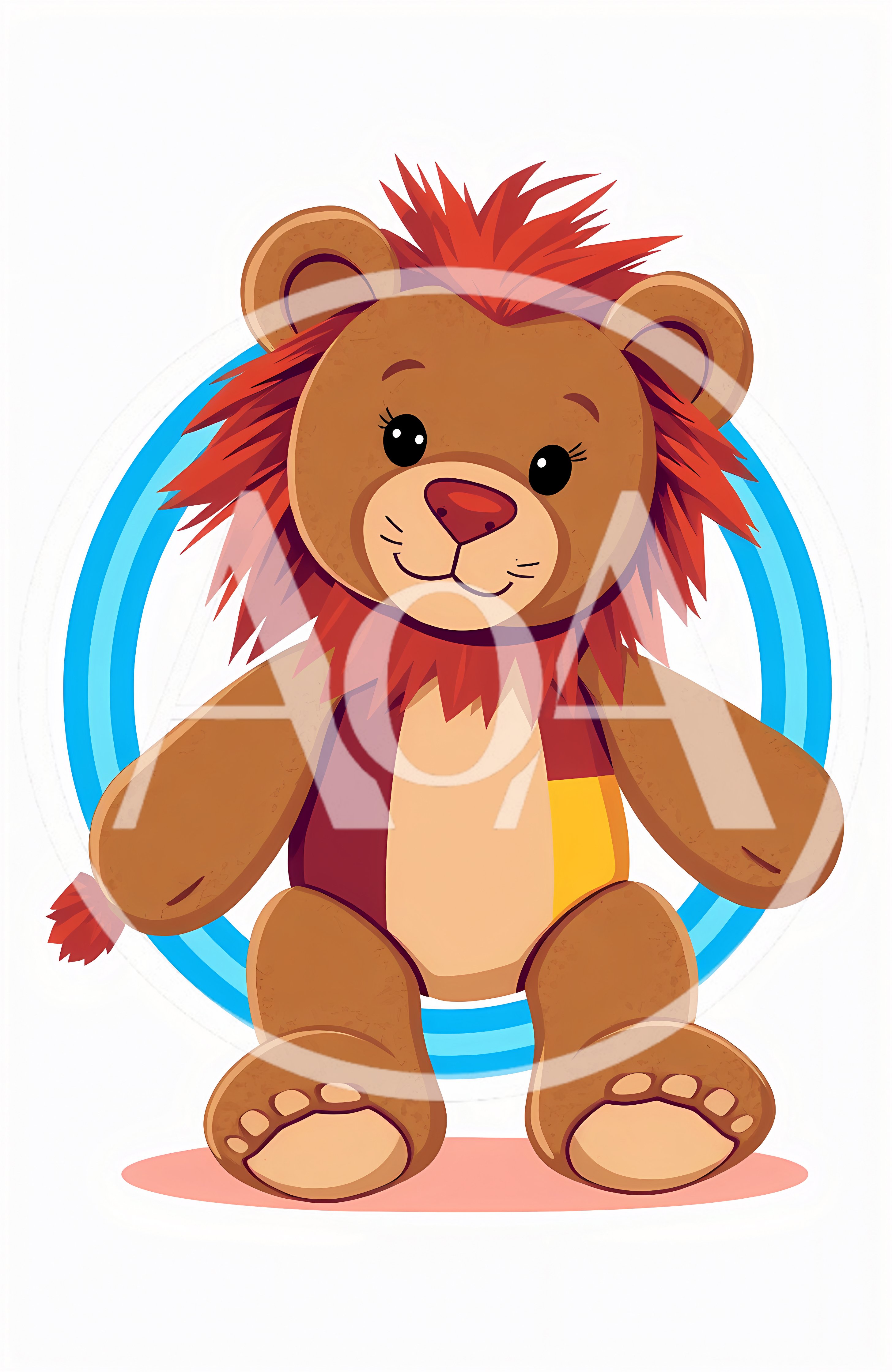 Cute Cartoon Lion Stuffed Animal Toy