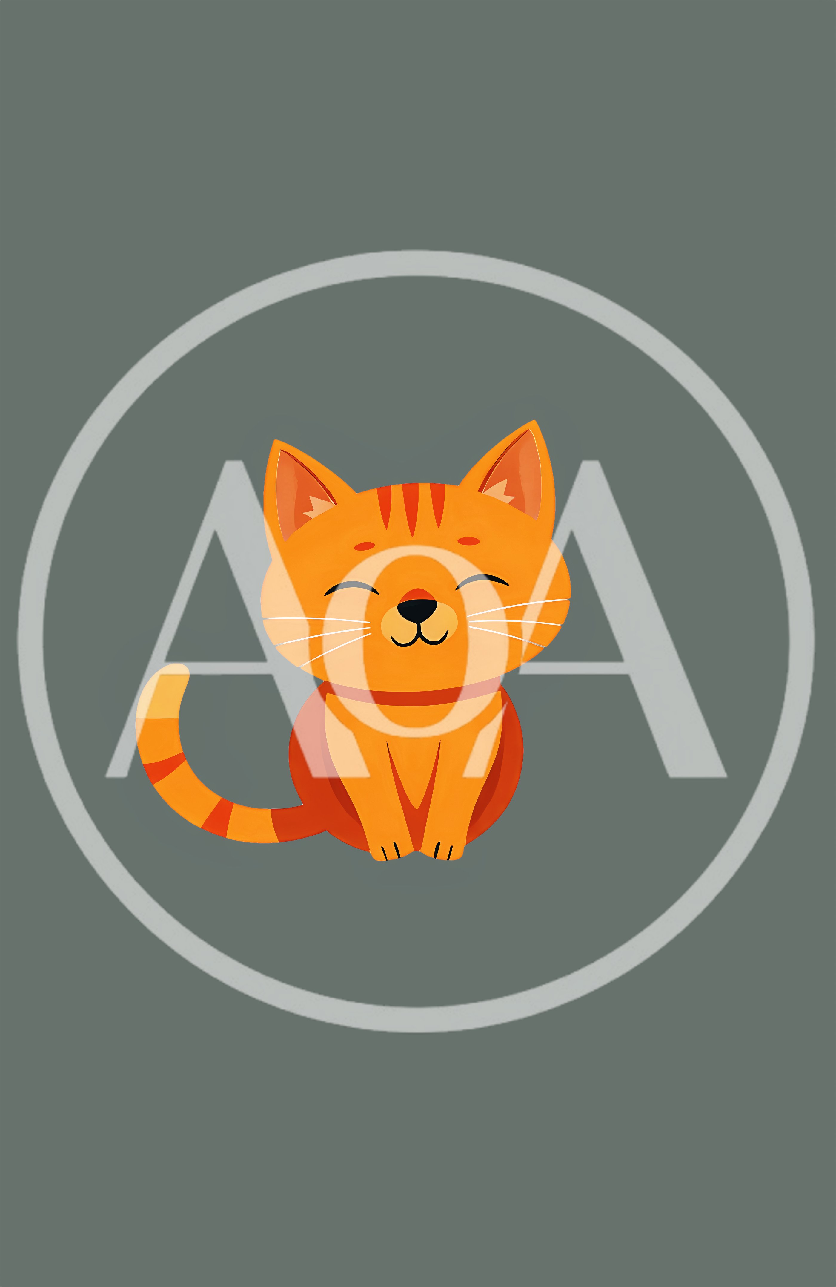Cute Orange Tabby Cat Illustration