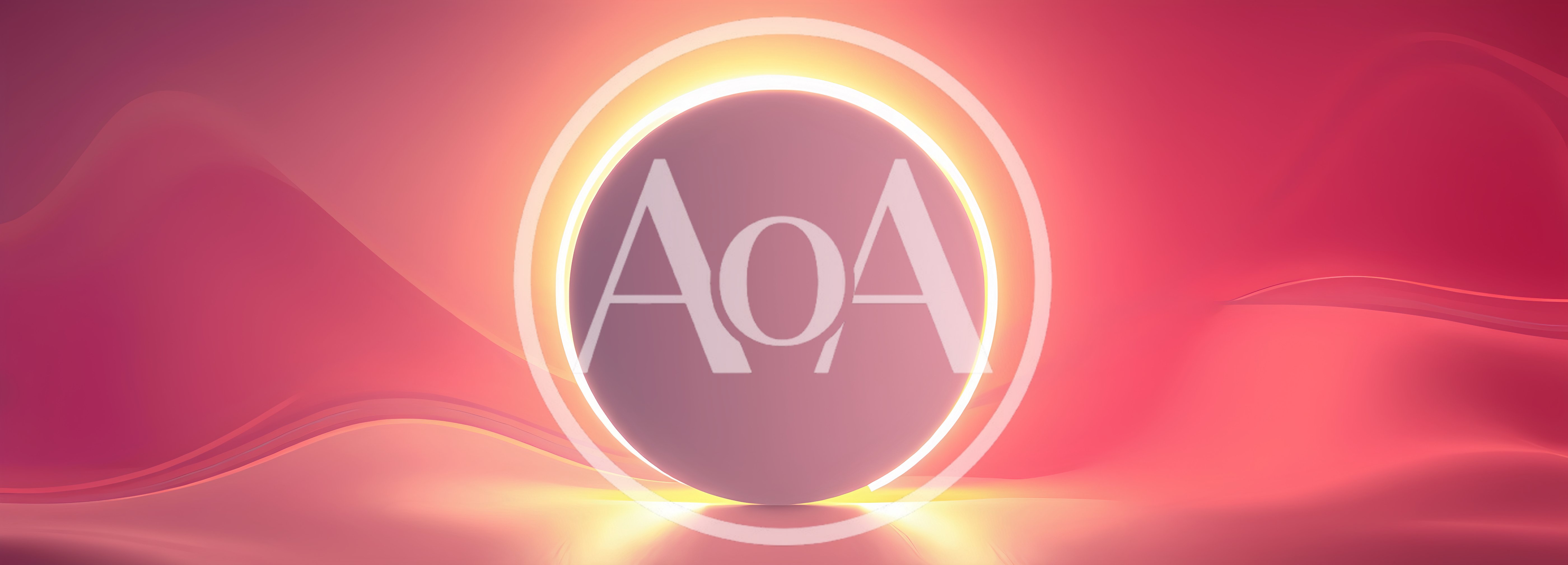 Abstract Glowing Circle With Soft Pink Wavy Background