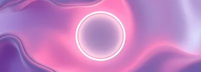 Abstract Glowing Neon Circle On Fluid Purple Background
