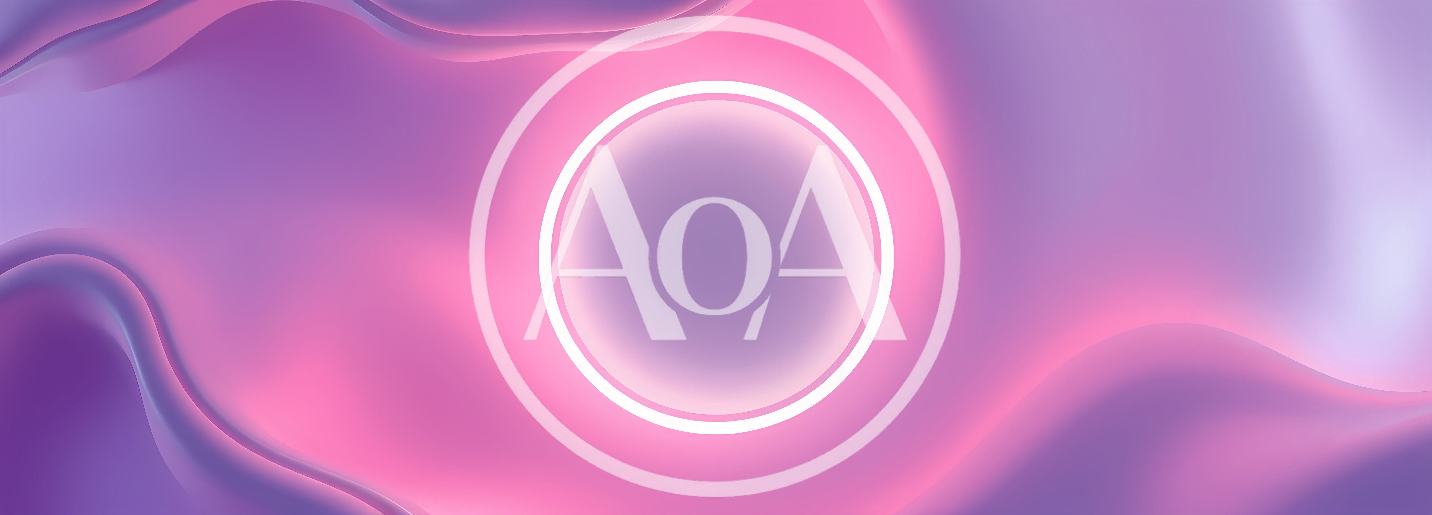 Abstract Glowing Neon Circle On Fluid Purple Background