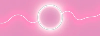 Abstract Pink Background With Glowing Circle And Wavy Lines