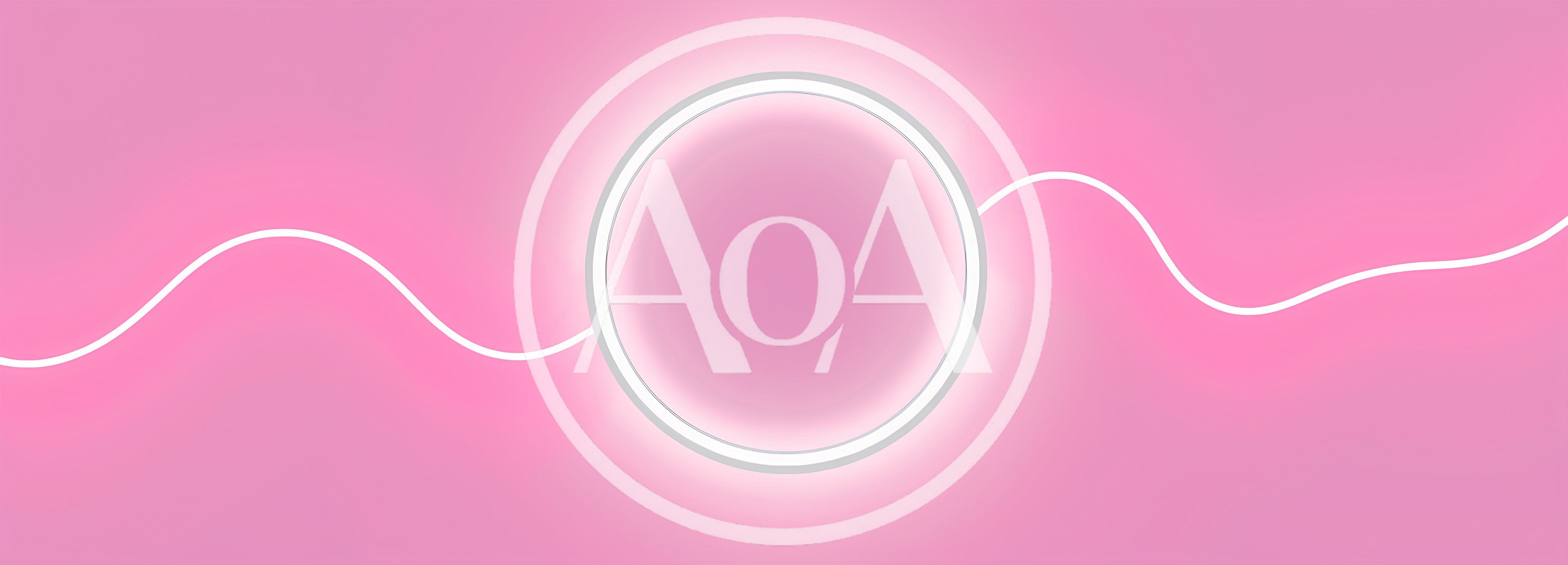 Abstract Pink Background With Glowing Circle And Wavy Lines