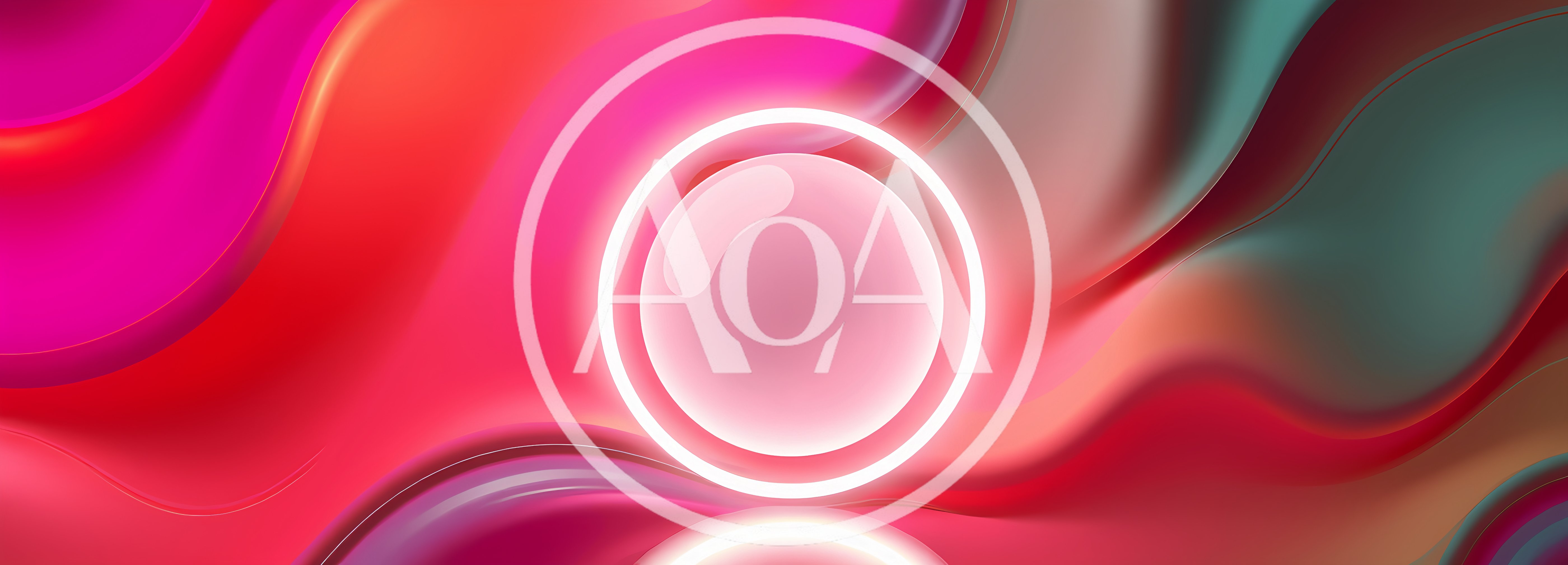 Abstract Glowing Sphere With Fluid Liquid Background