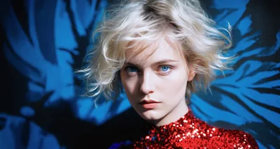 Portrait Of A Young Woman With Blonde Hair