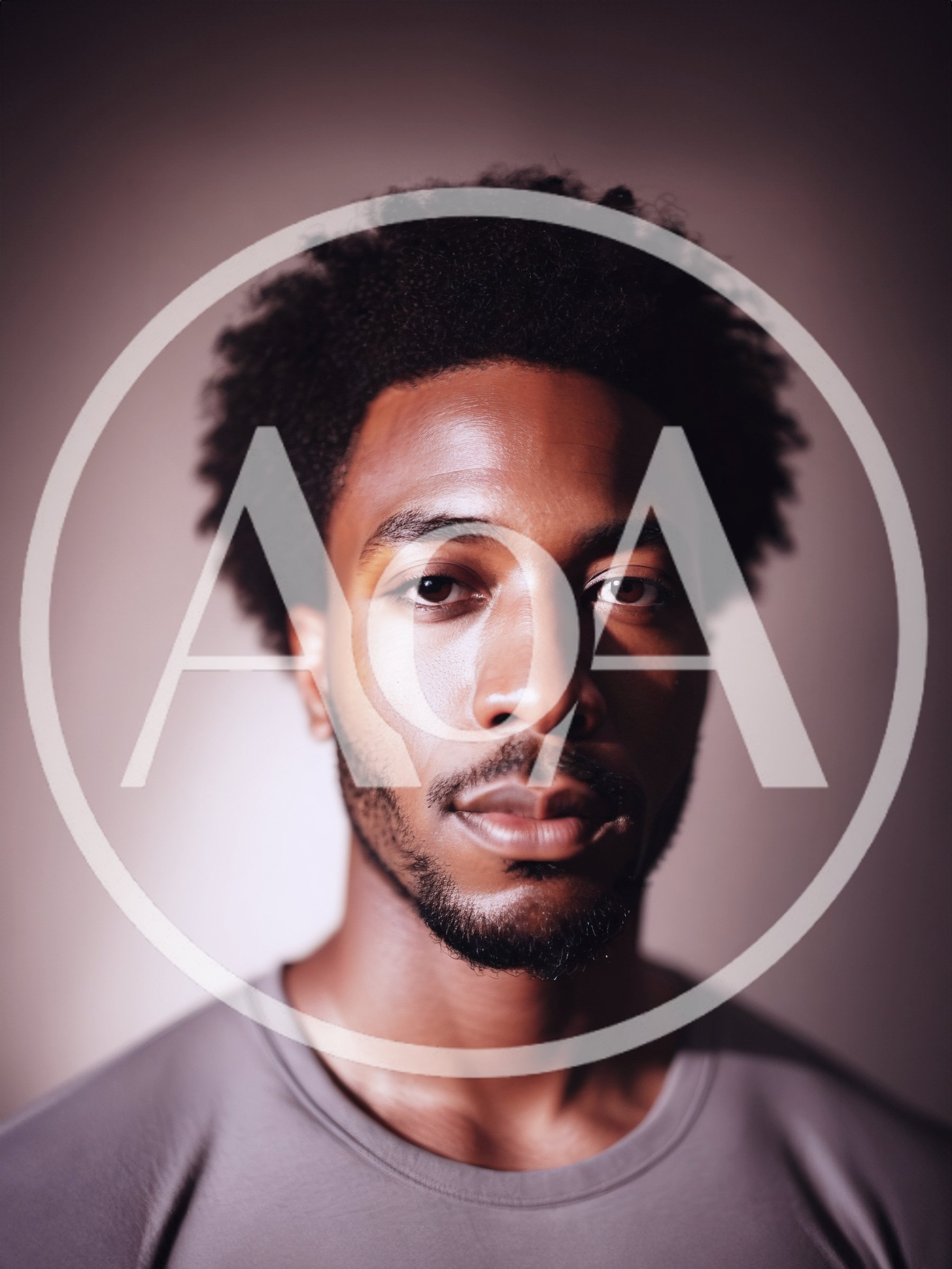 Portrait Of A Young Black Man With Afro Hair
