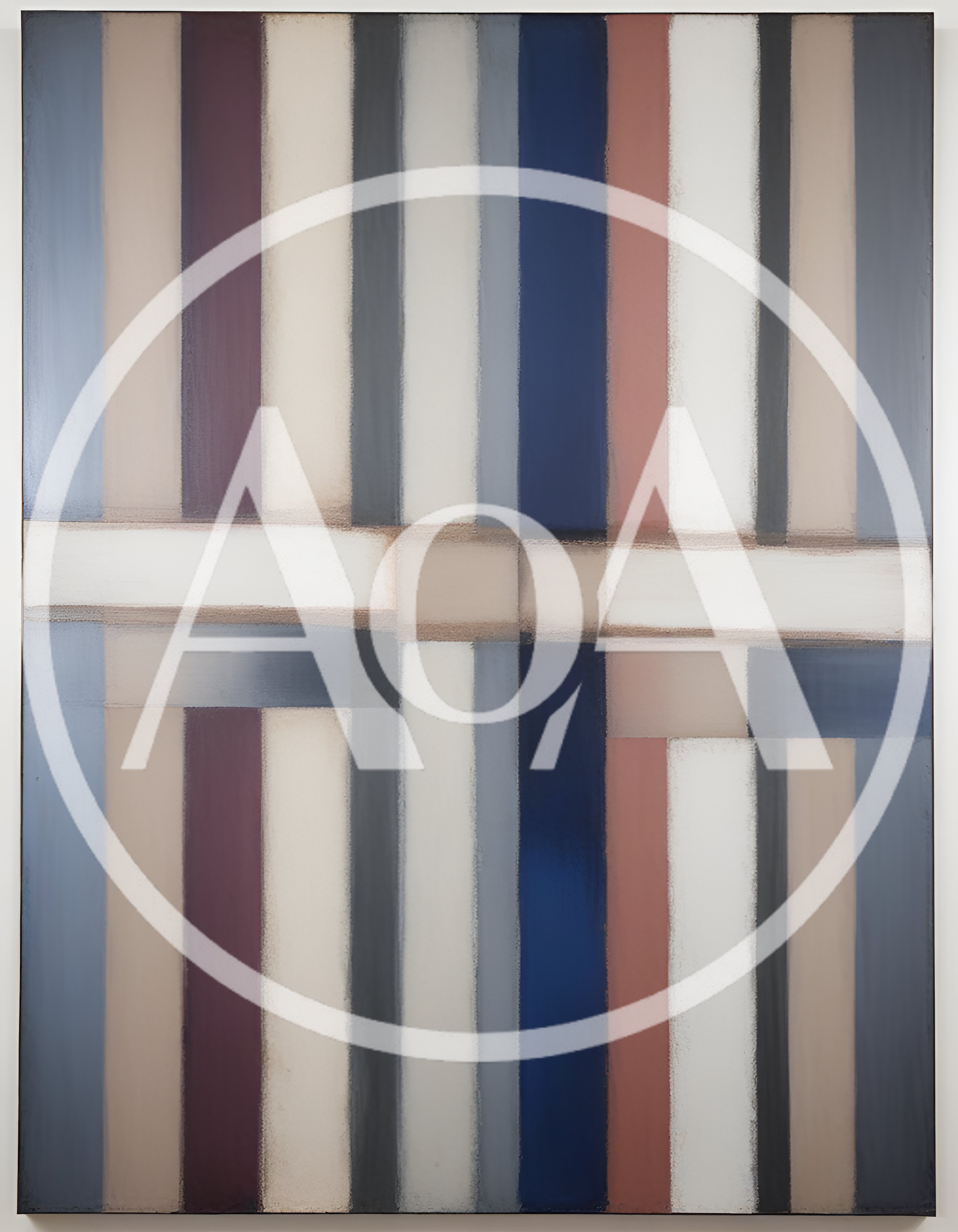 Abstract Painting With Vertical And Horizontal Color Stripes