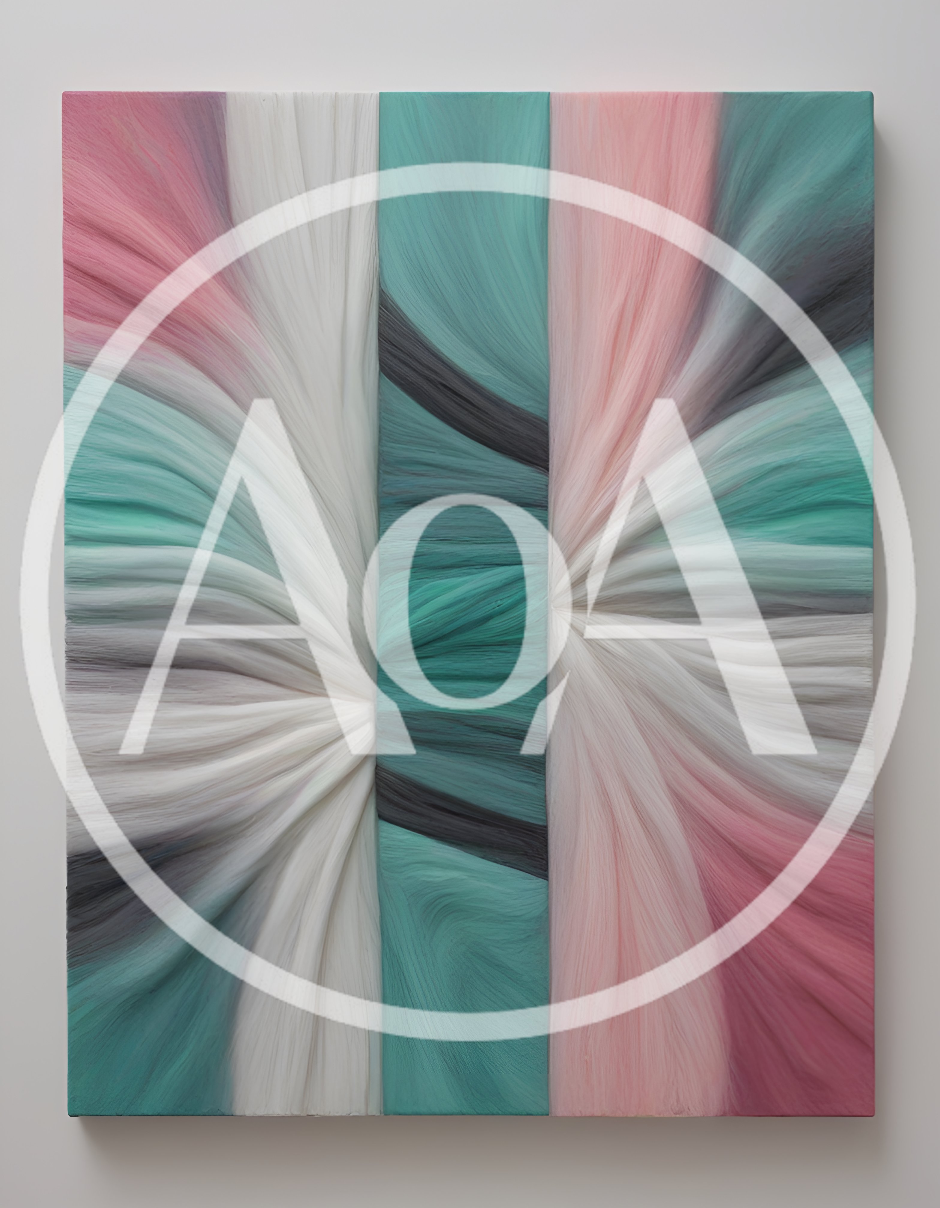 Abstract Oil Painting With Flowing Textured Color Bands