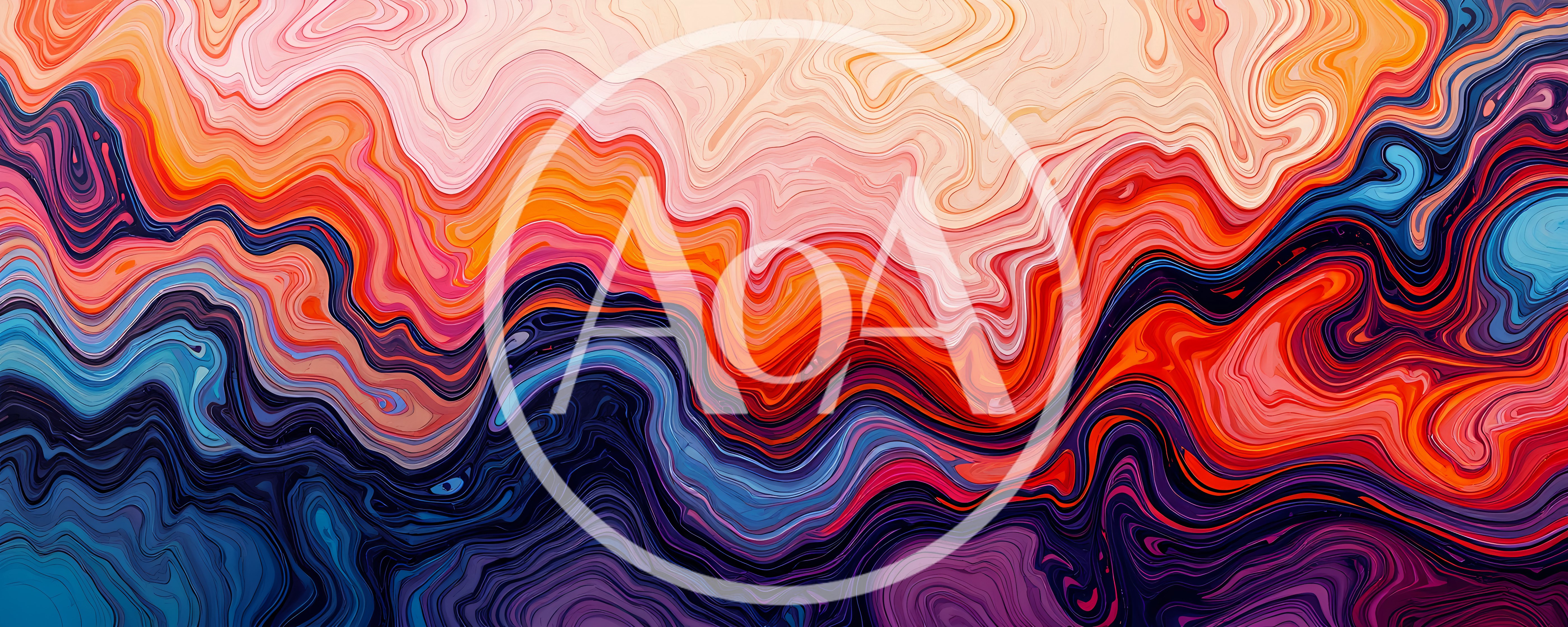 Abstract Fluid Marble Texture With Vibrant Swirling Colors
