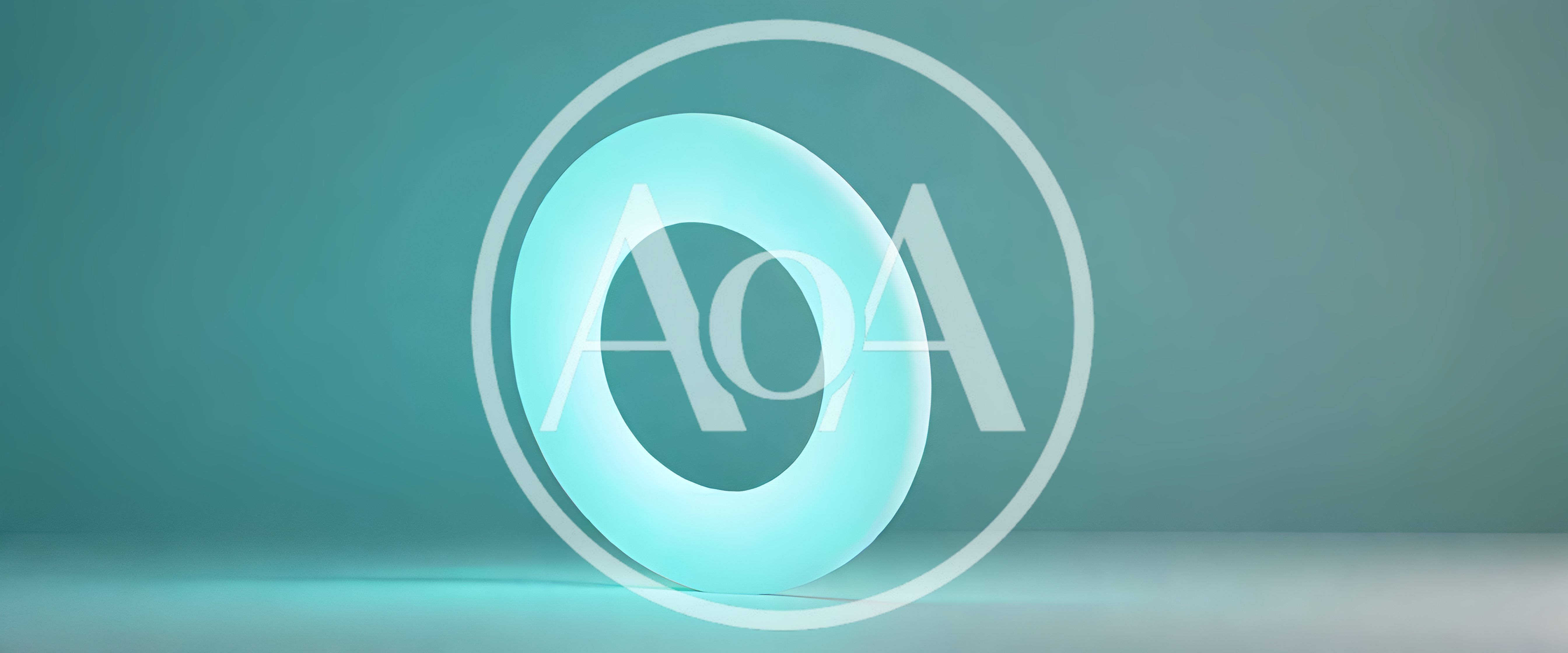 Glowing Cyan Ring Light On A Minimalist Background