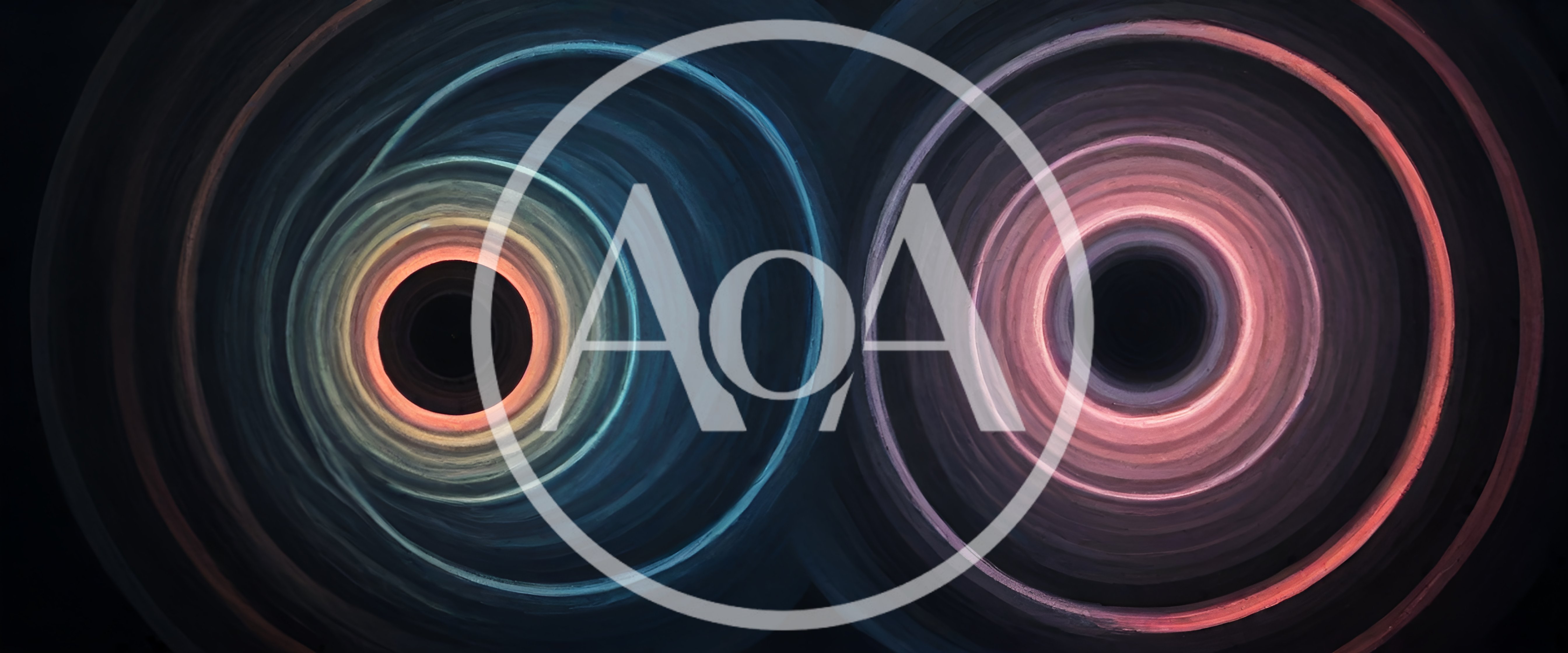 Abstract Concentric Circles With Glowing Neon Light Trails