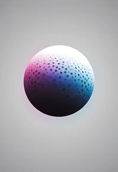 Abstract Gradient Sphere With Dotted Texture