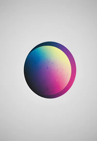 Abstract Gradient Sphere With Celestial Texture