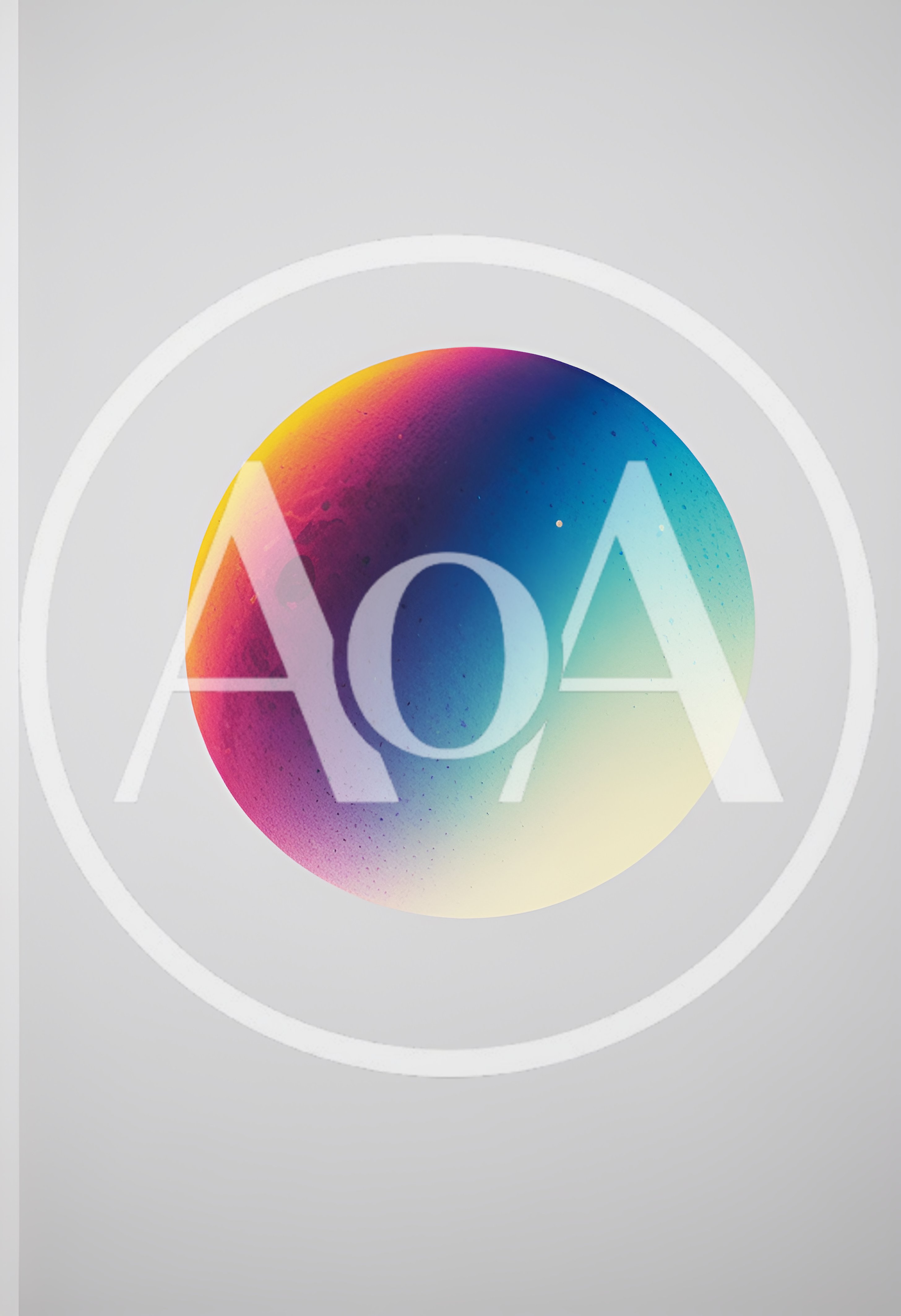 Abstract Gradient Sphere On A Minimalist Grey Background