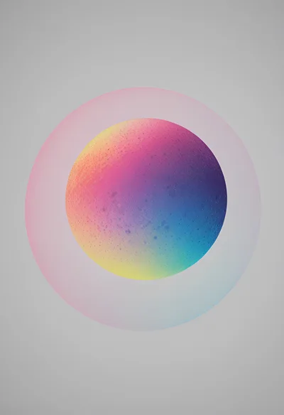 Abstract Gradient Sphere With Textured Surface