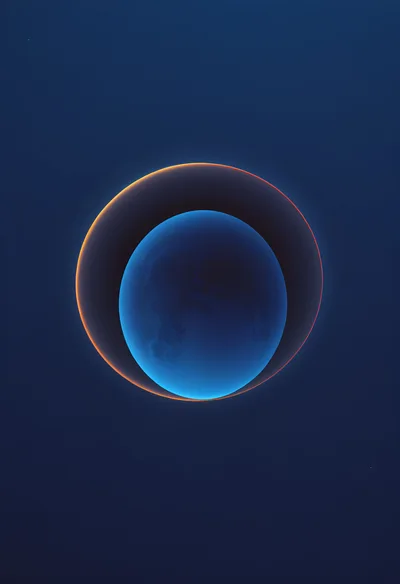 Abstract Digital Illustration Of A Glowing Celestial Eclipse