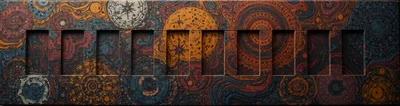 Decorative Wall Panel With Celestial Pattern And Cutouts