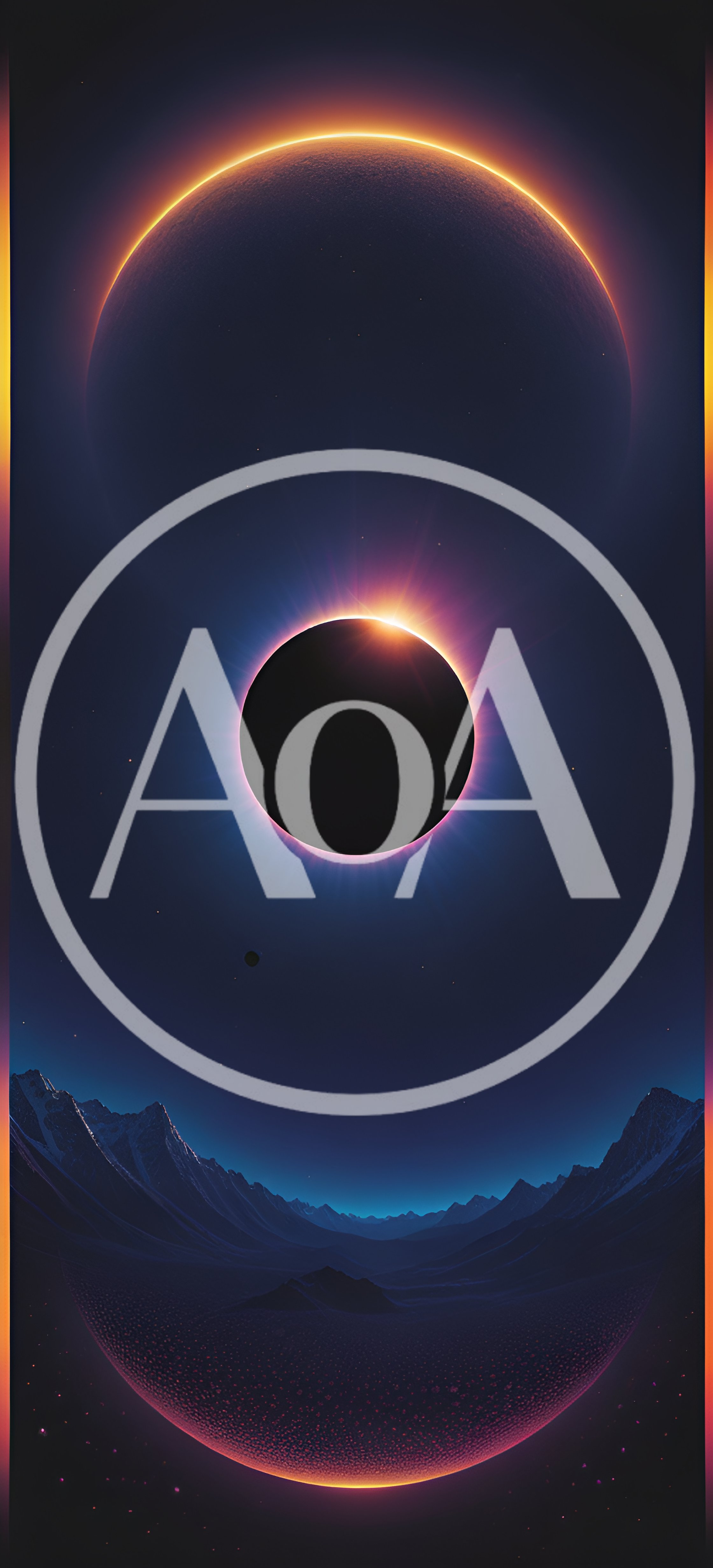 Surreal Solar Eclipse Over A Mountainous Alien Landscape