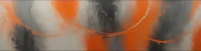 Abstract Oil Painting With Orange And Grey Swirls