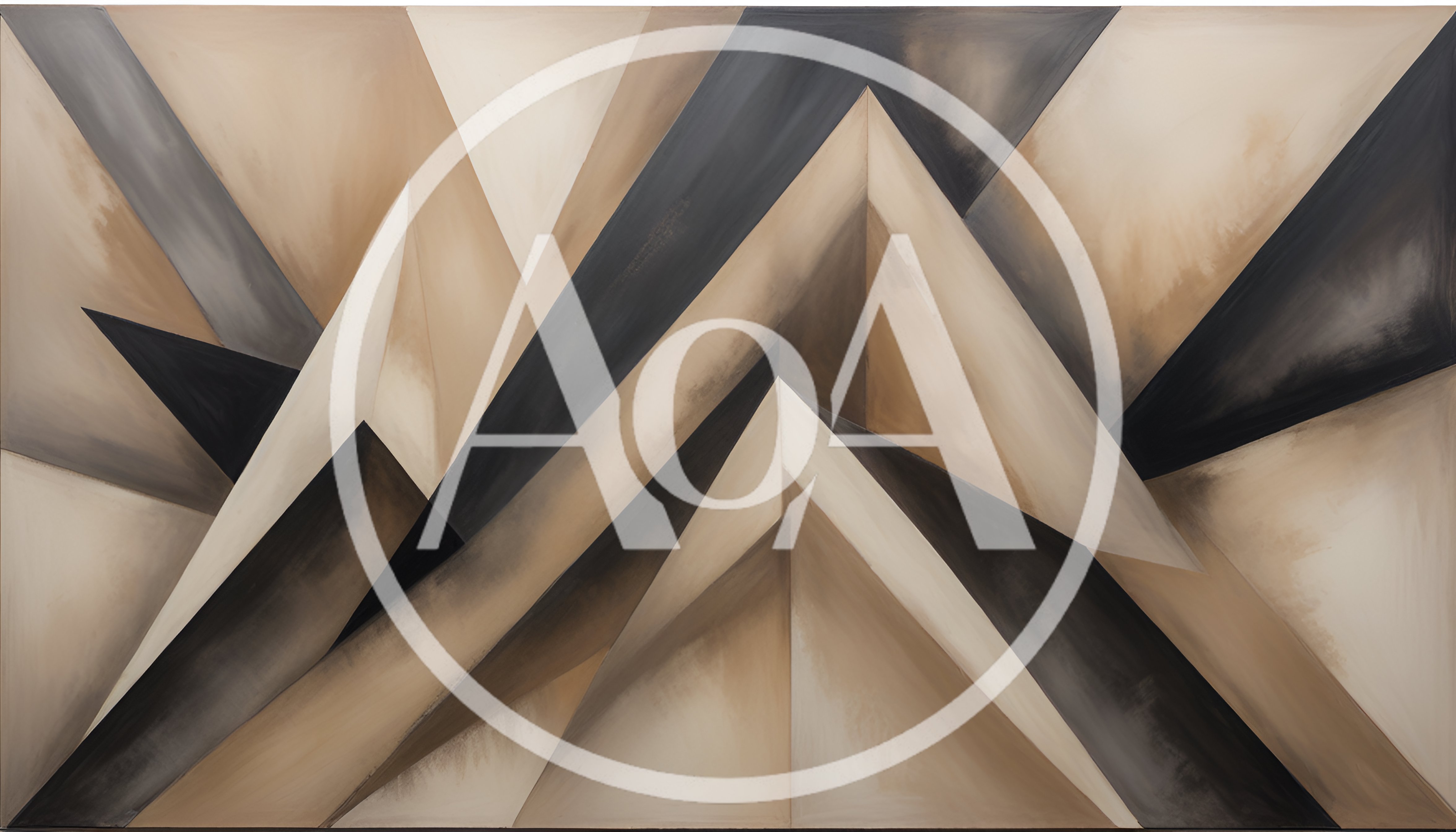 Abstract Geometric Painting With Sharp Angular Shapes