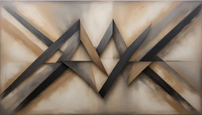 Abstract Geometric Metal Sculpture Wall Art