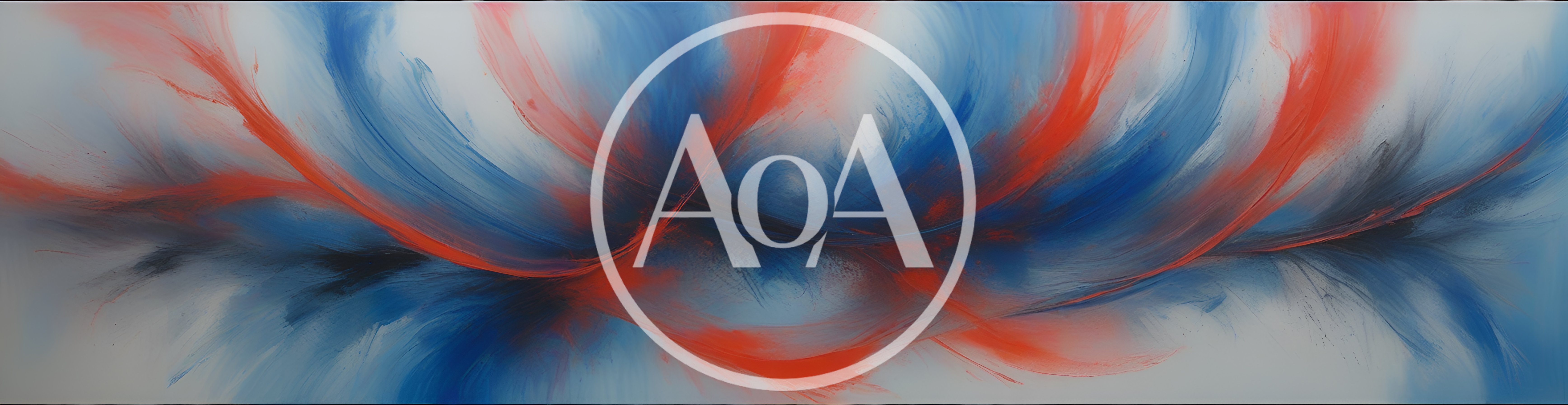 Abstract Fluid Motion Painting With Red And Blue Swirls