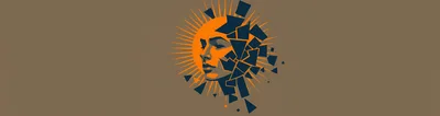 Abstract Illustration Of A Shattered Human Face