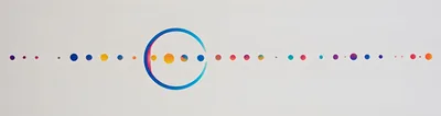 Abstract Gradient Circles Arranged In A Horizontal Line