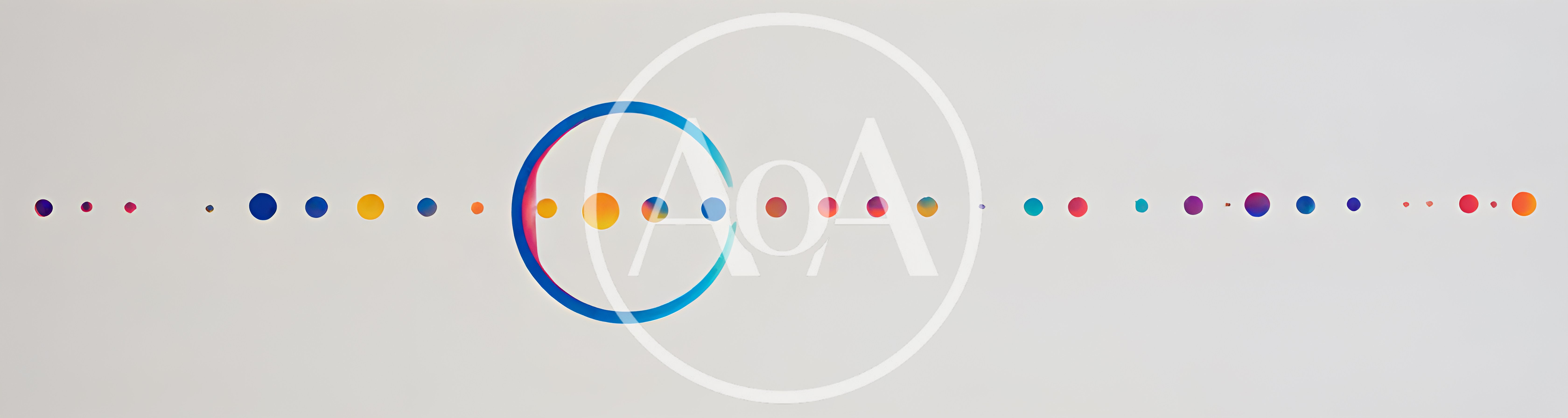 Abstract Gradient Circles Arranged In A Horizontal Line