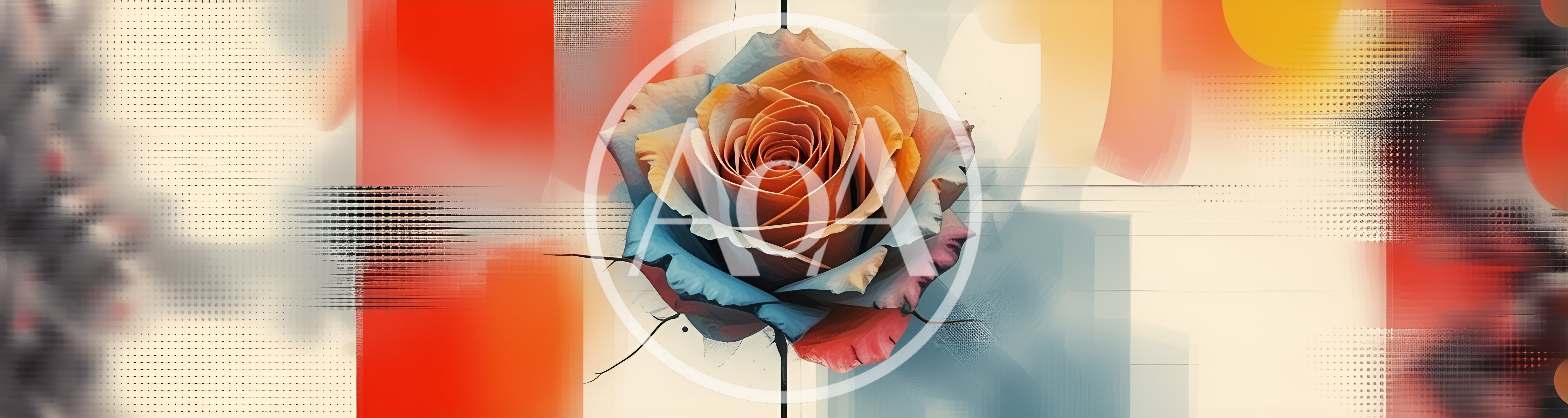 Abstract Artistic Rose With Vibrant Multicolored Petals