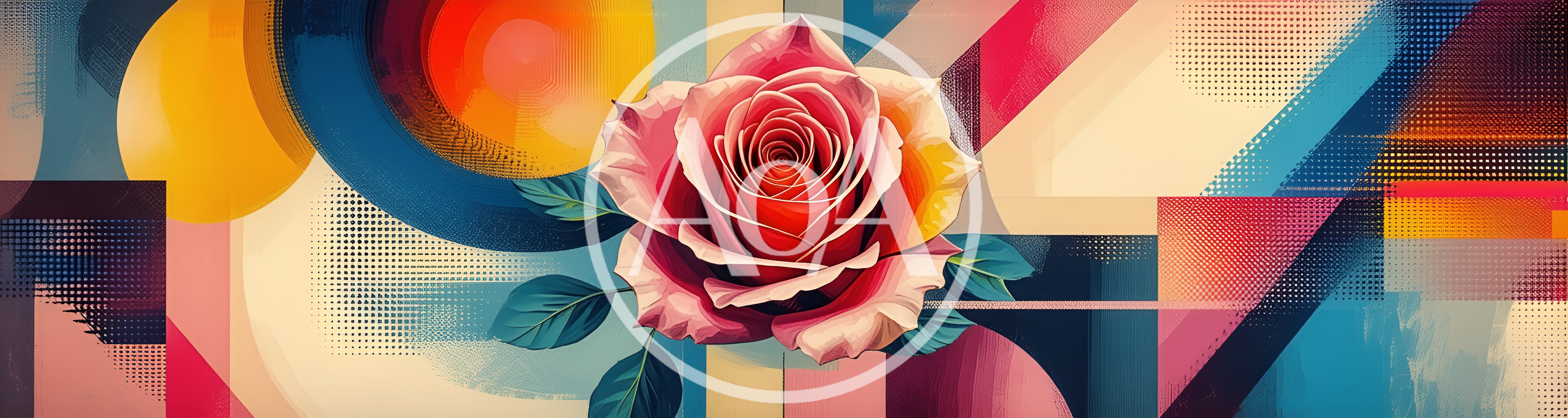 Abstract Digital Art Featuring A Vibrant Pink Rose