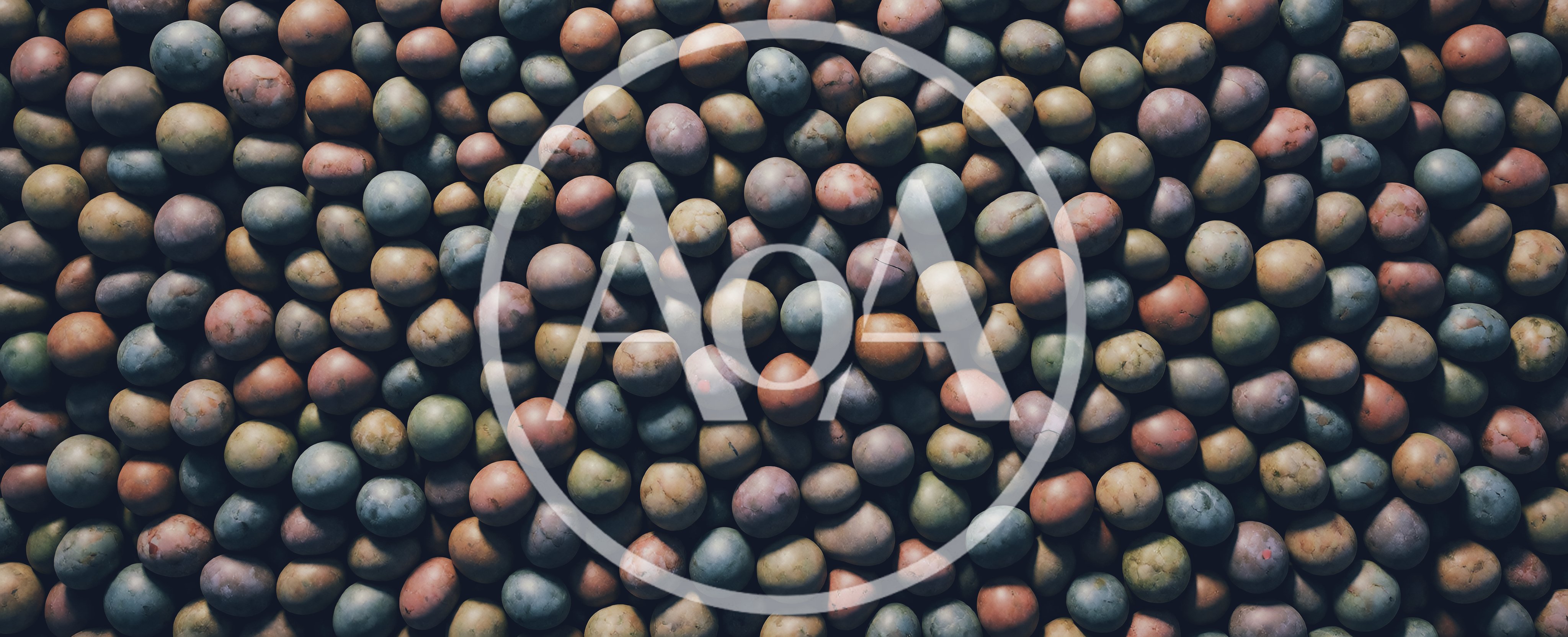 Top Down View Of Many Colorful Smooth Stones