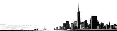 Black And White Silhouette Of New York City Skyline