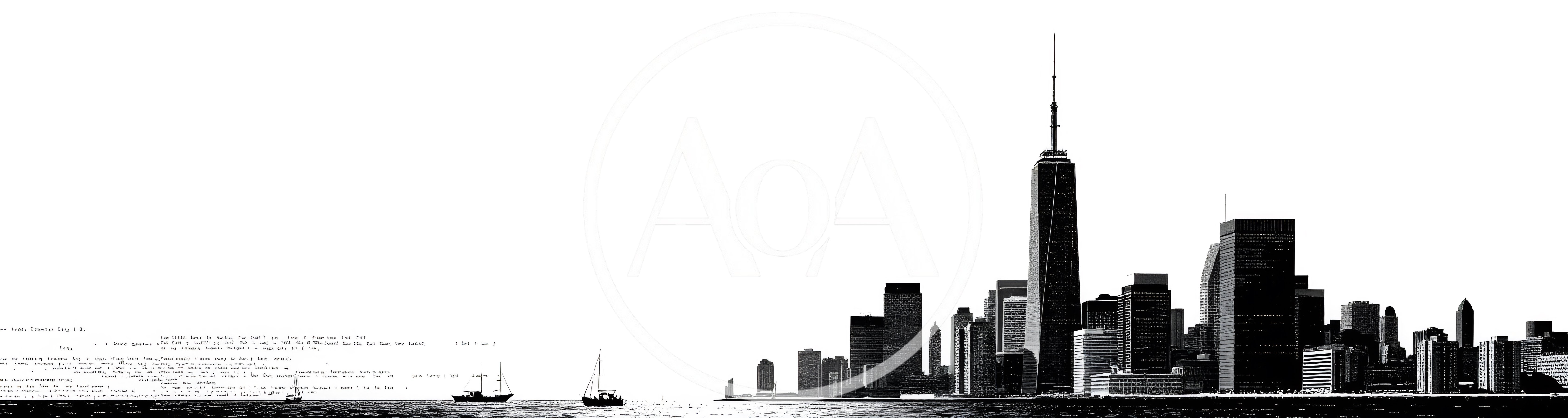Black And White Silhouette Of New York City Skyline