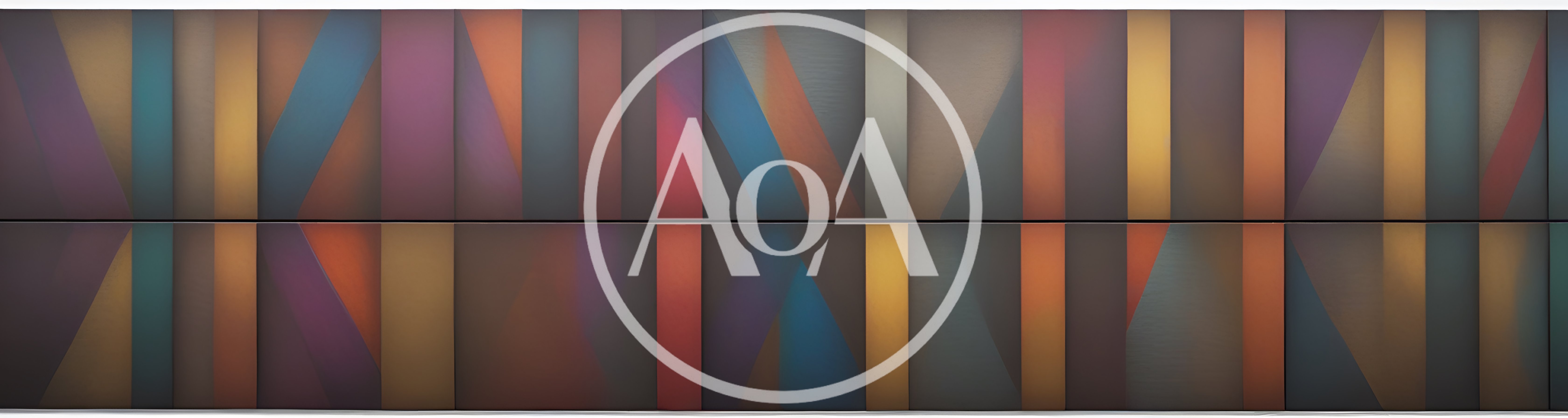 Abstract Geometric Wall Panel With Colorful Gradient Stripes