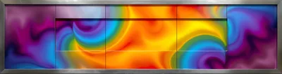 Abstract Multi-Panel Wall Art With Vibrant Swirling Colors
