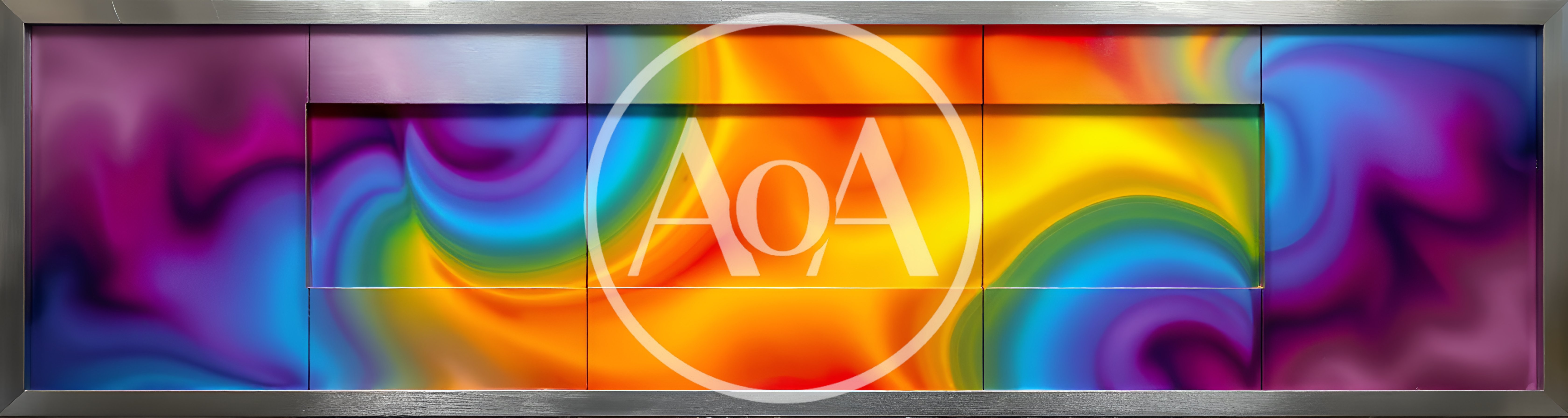 Abstract Multi-Panel Wall Art With Vibrant Swirling Colors