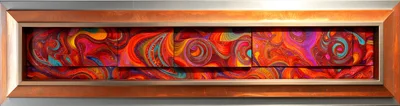 Abstract Multi Panel Wall Art With Vibrant Swirls