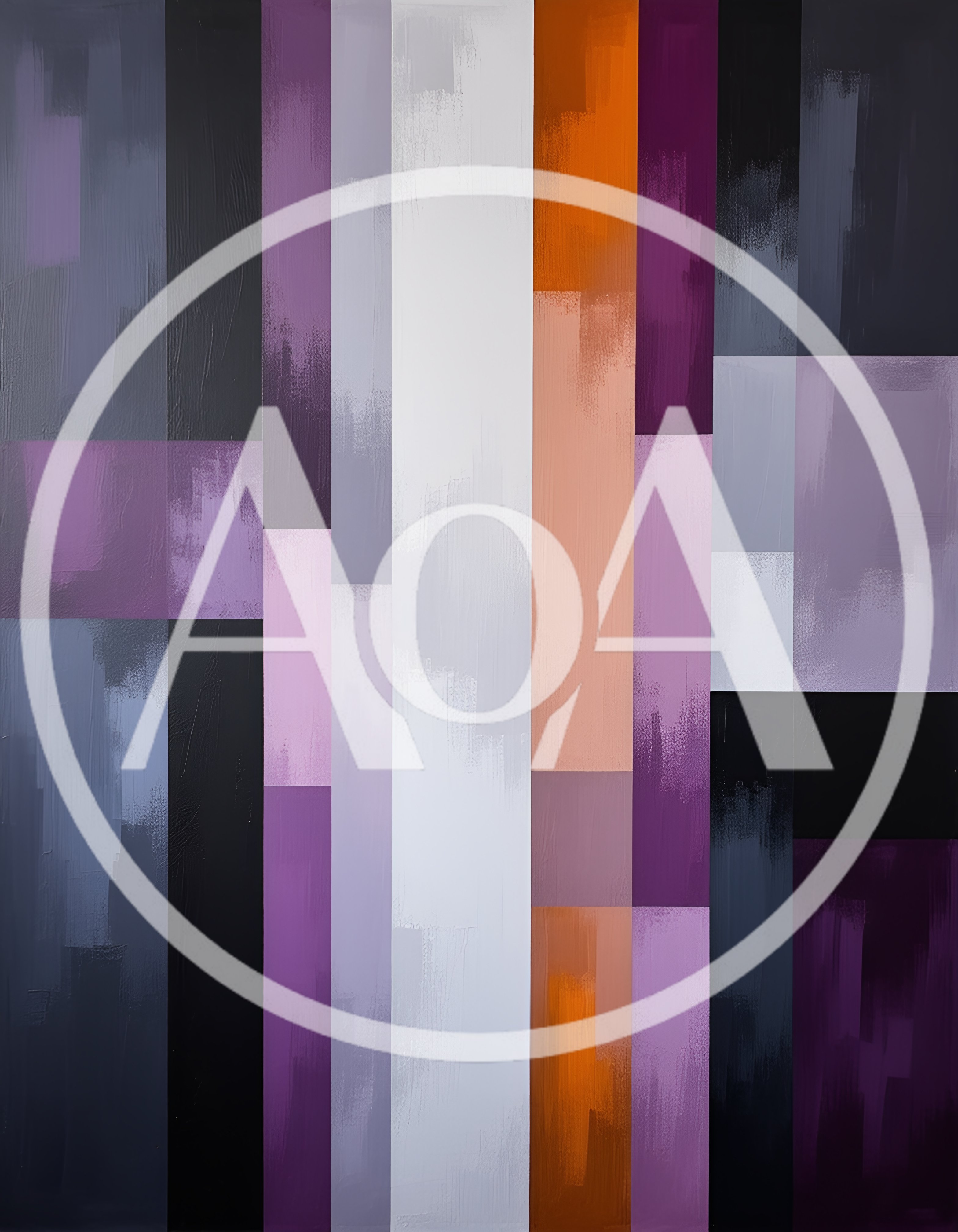Abstract Vertical Color Block Painting With Textured Brushstrokes